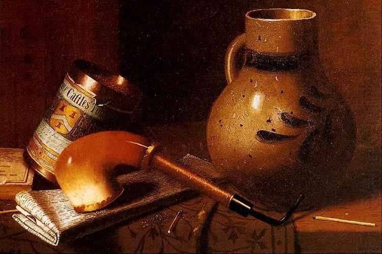 Still Life with Pipe and Tobacco, William Michael Harnett